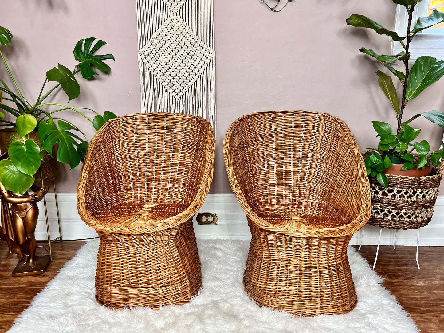 The Zoran Wicker Bucket Chairs