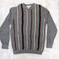Mens cotton sweater stripes 60s style retro 