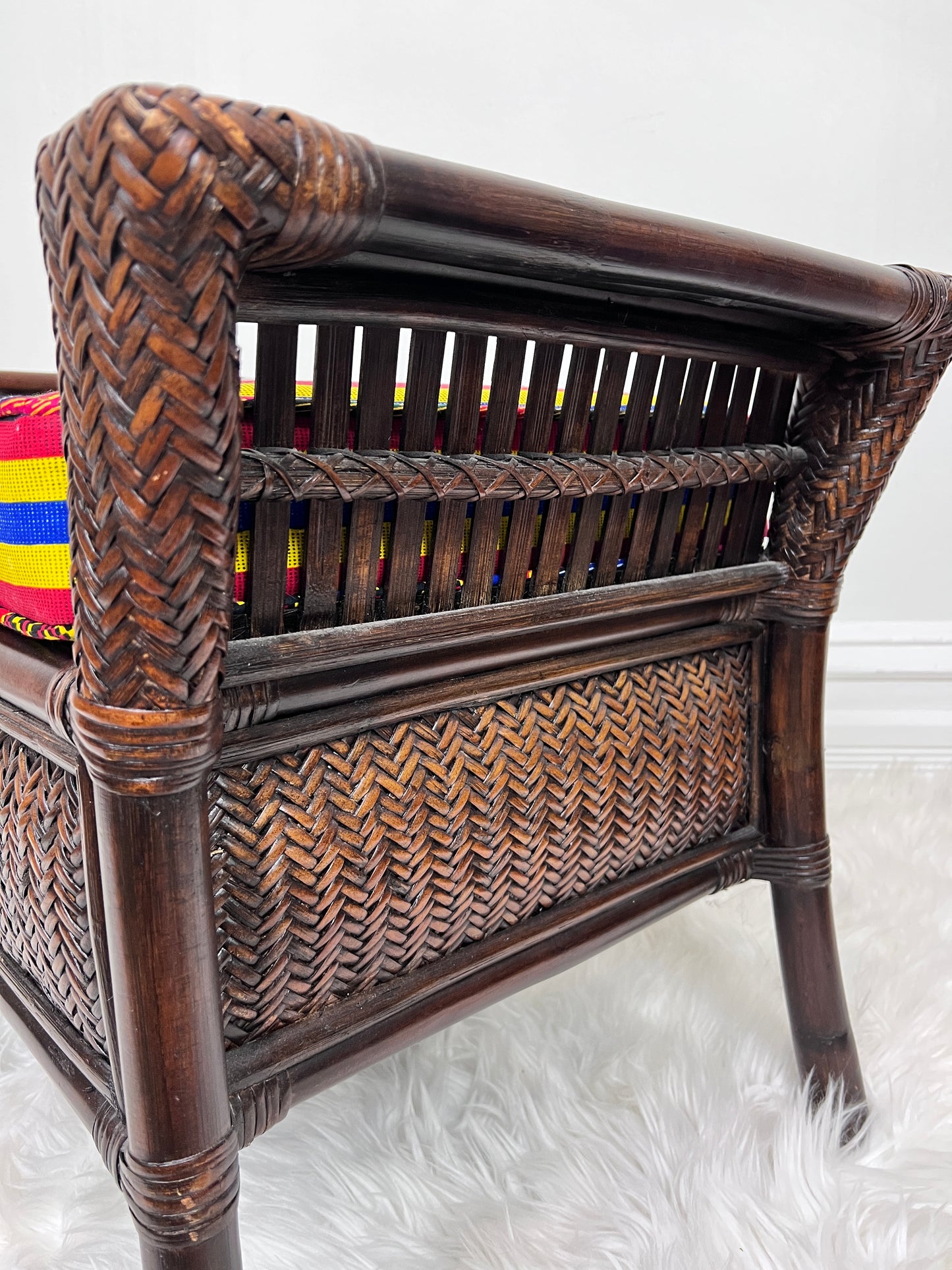 The Fiesta Wicker Bench