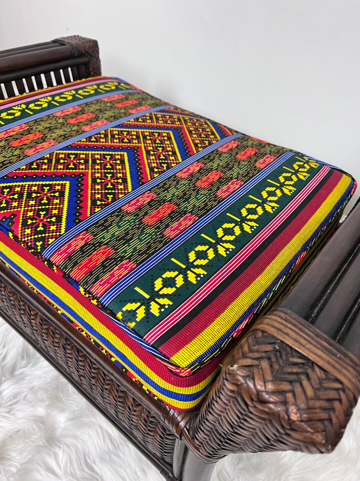 The Fiesta Wicker Bench