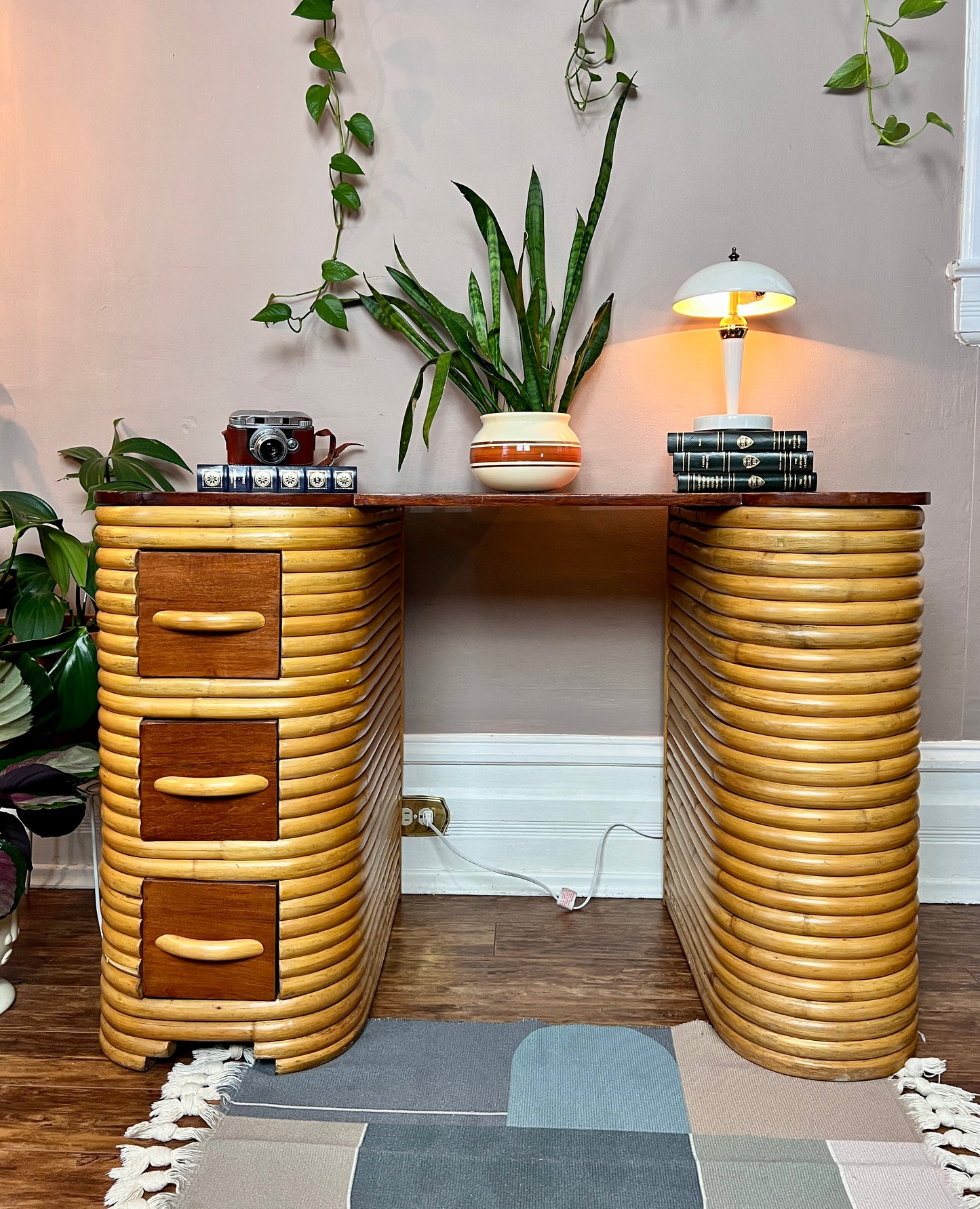 The Zelda Rattan Desk