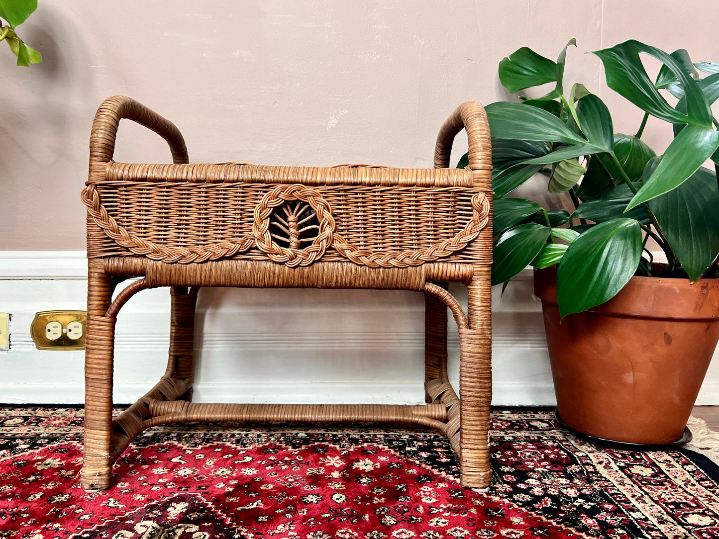 The Miller Wicker Bench