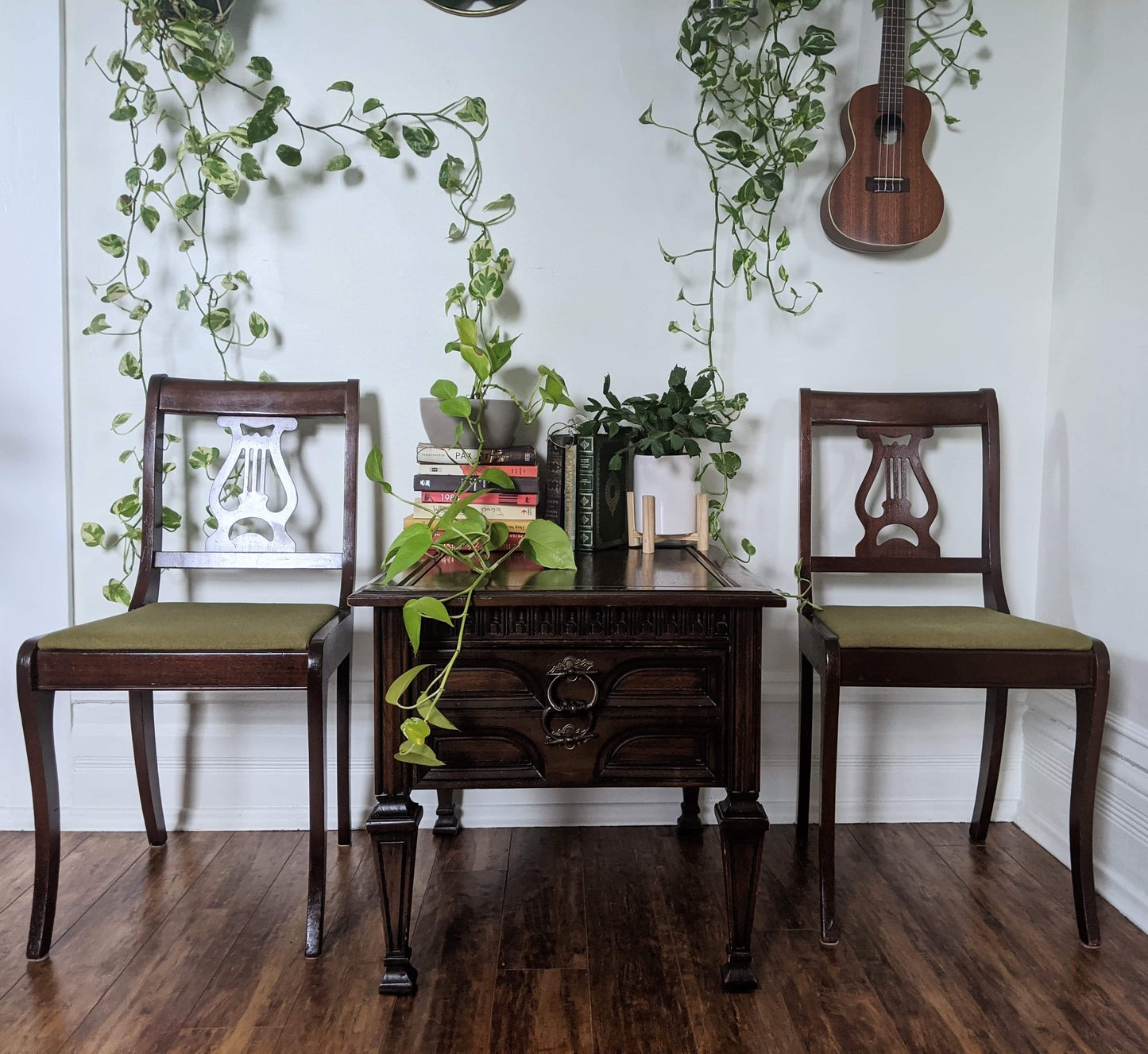 The Green Lyre Back Chairs