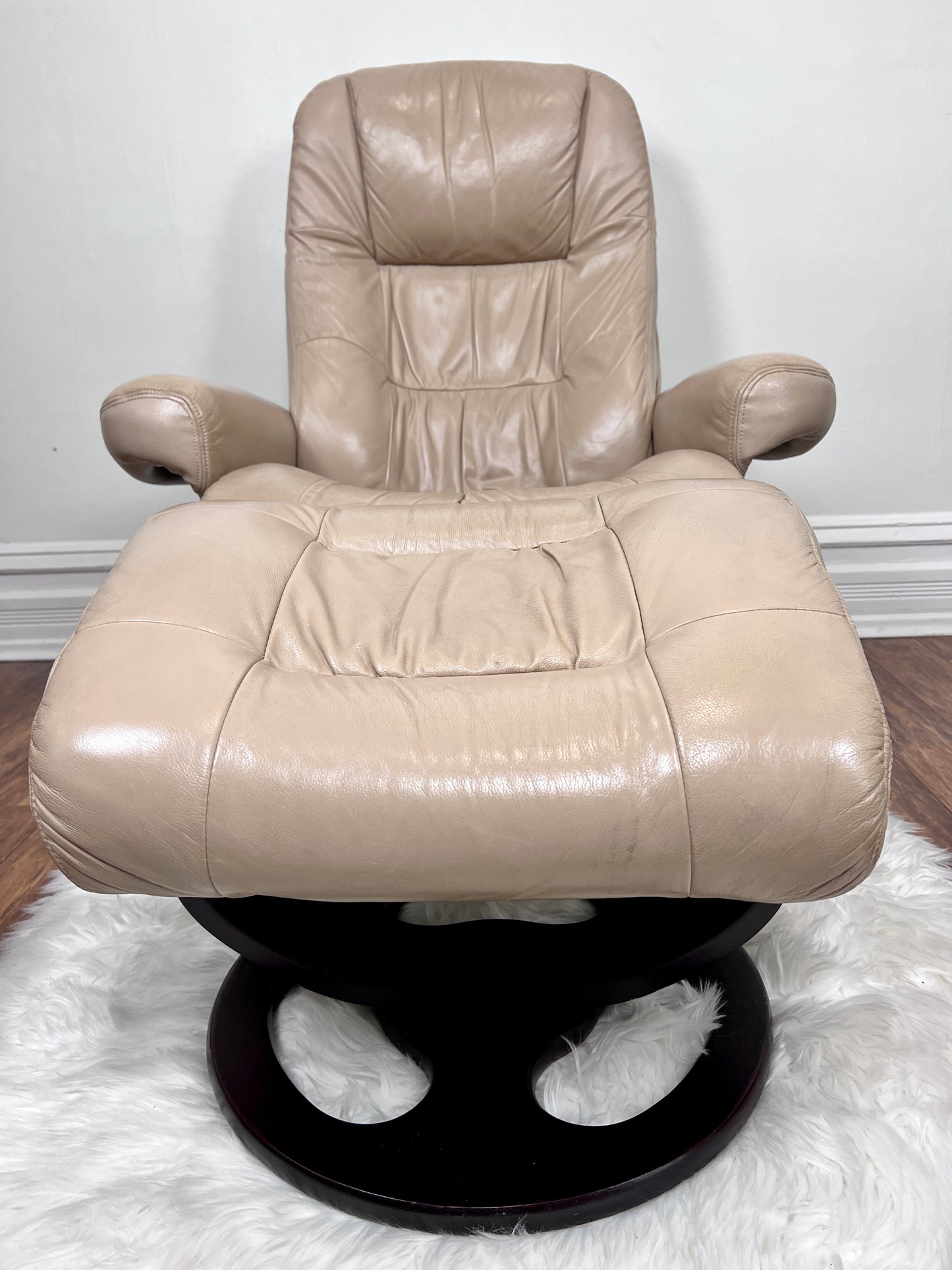 The Reginald Leather Chair & Ottoman