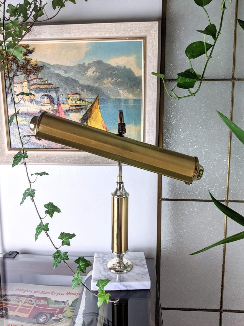 The Cassius Brass & Granite Lamp