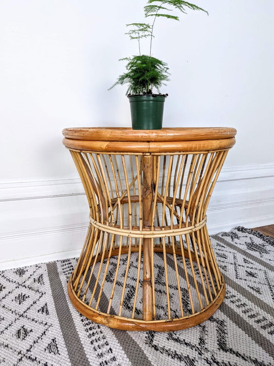 The Hour Glass Rattan Table