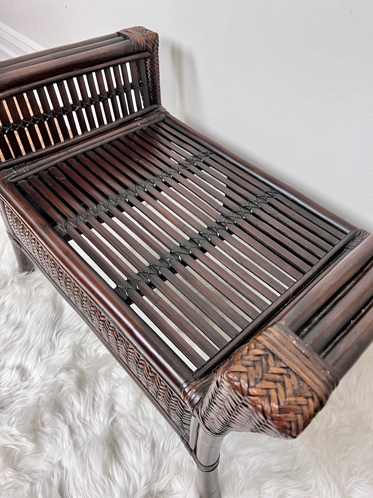 The Fiesta Wicker Bench