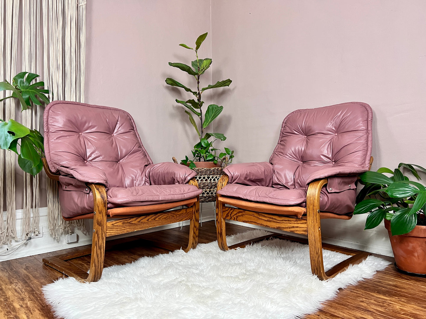 The Dusty Rose Armchairs