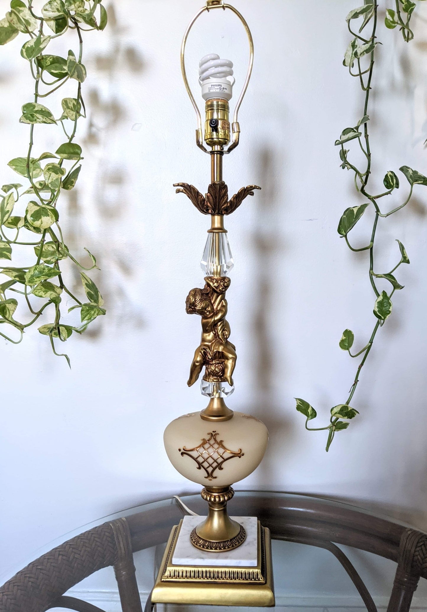 The Golden Cherub Lamp