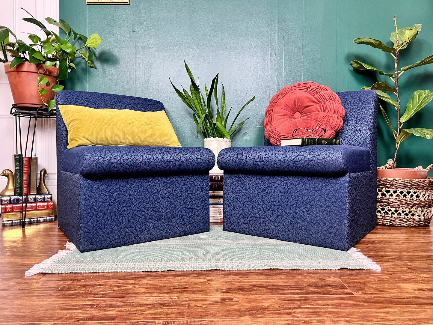 The Geo Blue Chairs