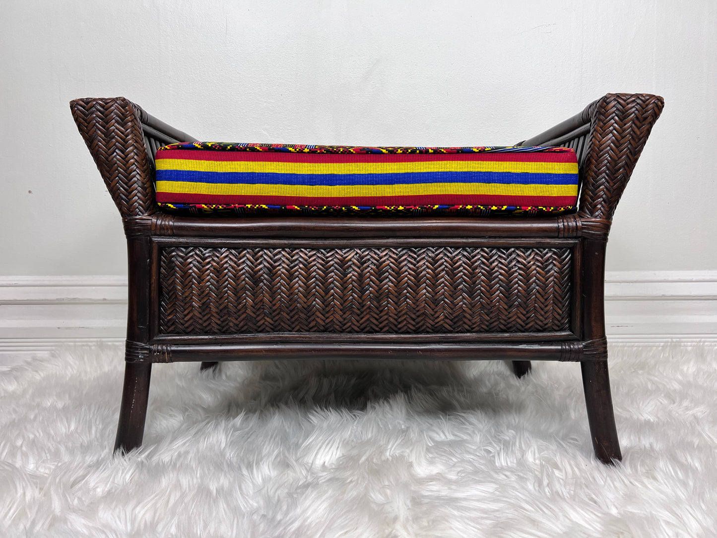The Fiesta Wicker Bench