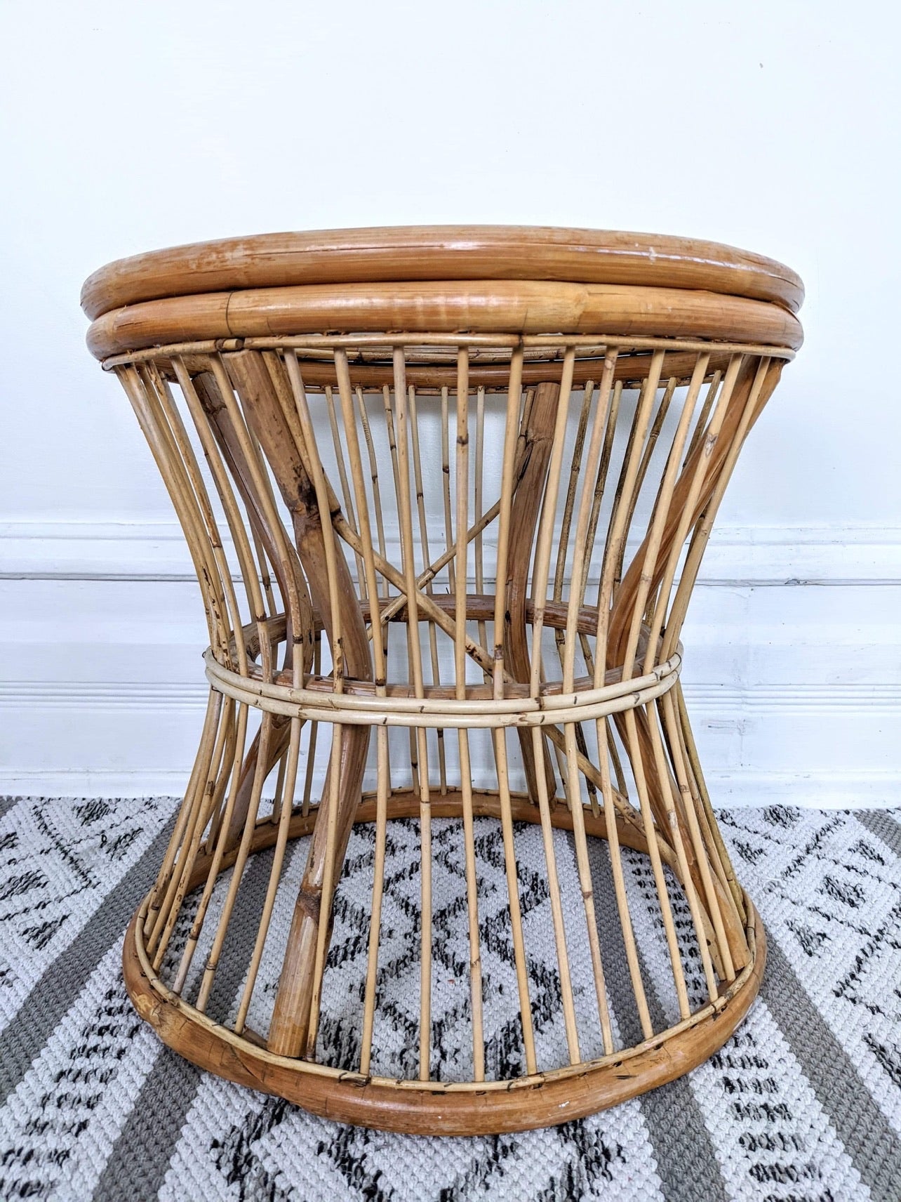 The Hour Glass Rattan Table