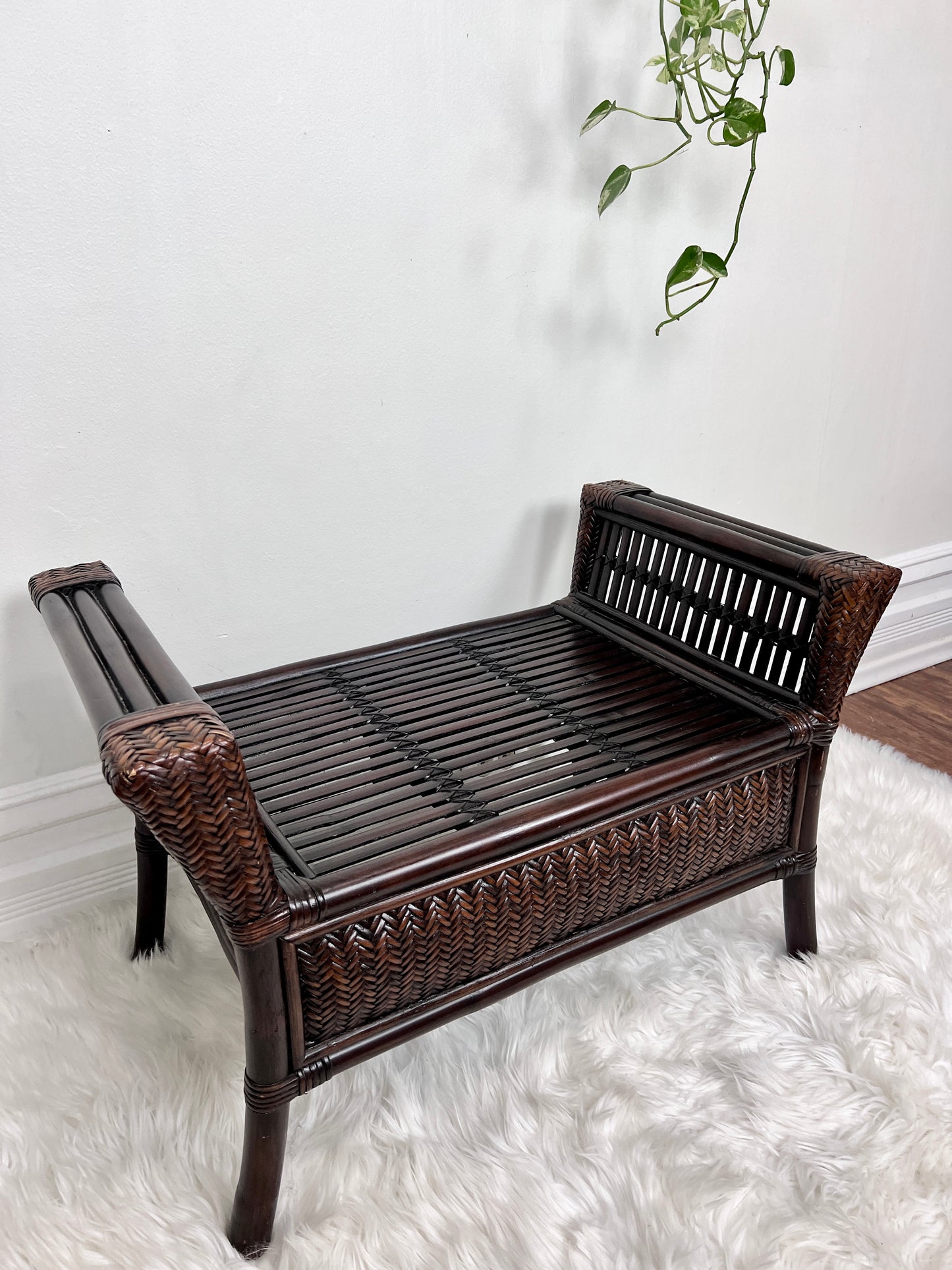 The Fiesta Wicker Bench