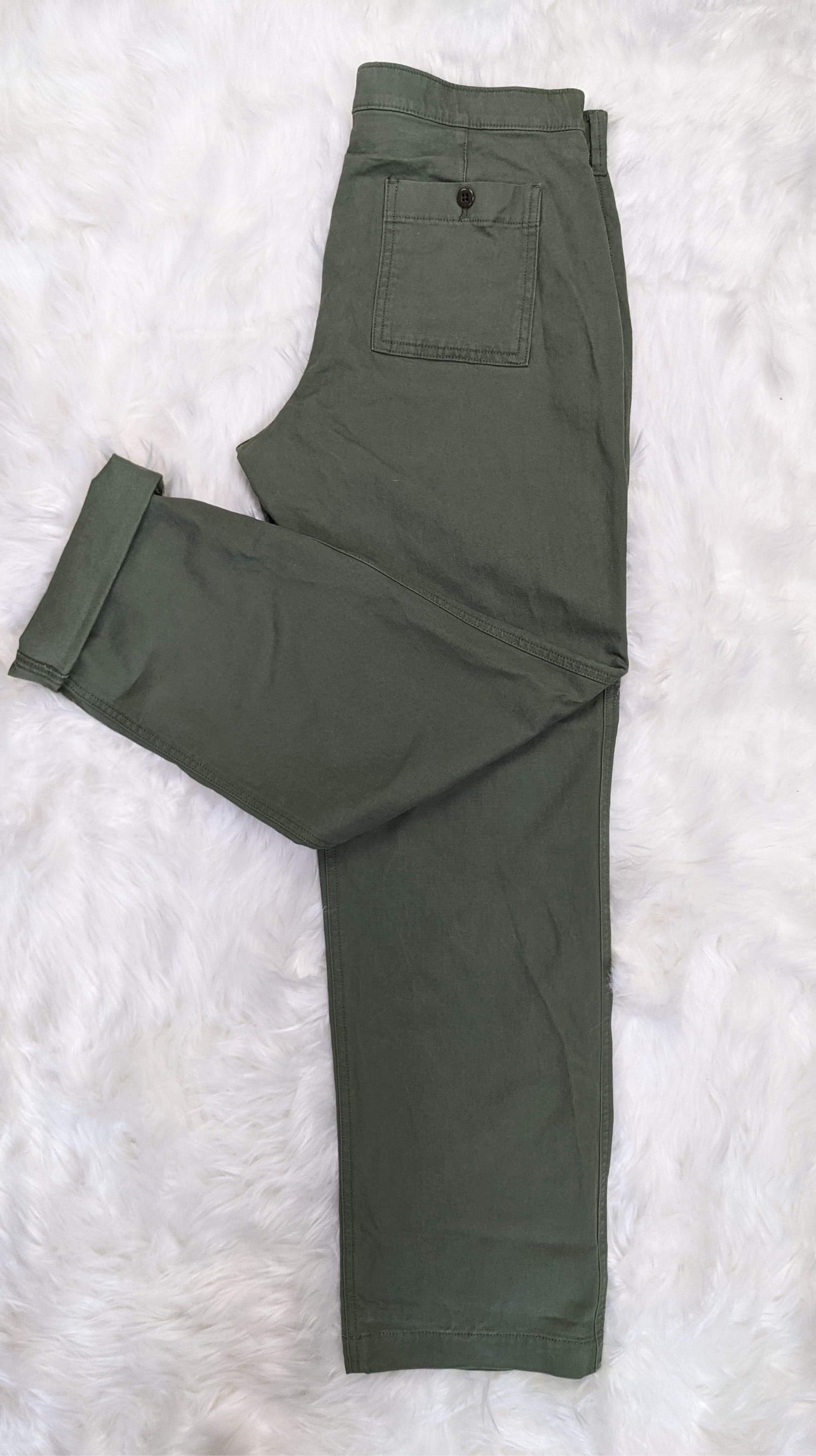 fatigue pants military army style patch pockets white retro style
