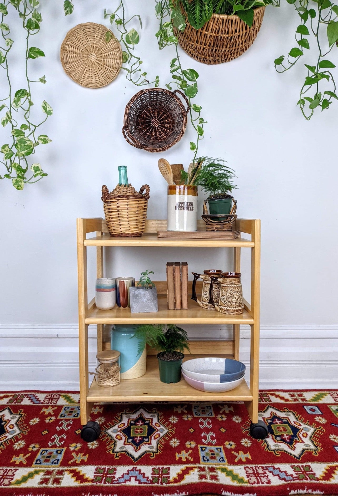 The Chamois Pine Shelf Cart