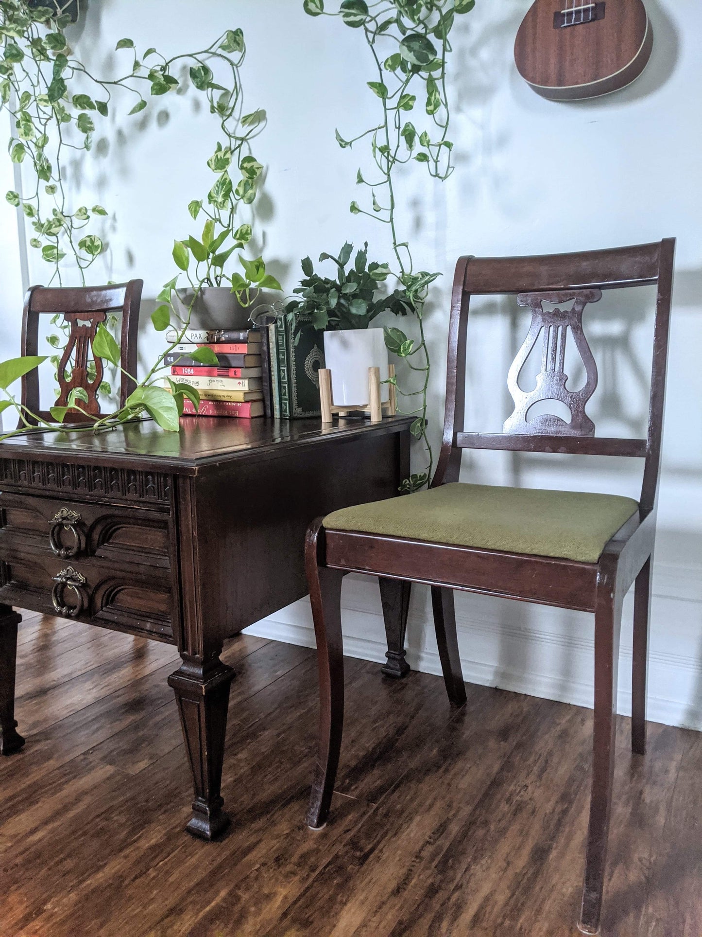 The Green Lyre Back Chairs