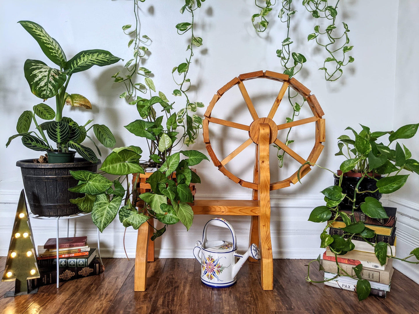 The Spinning Wheel Plant Stand