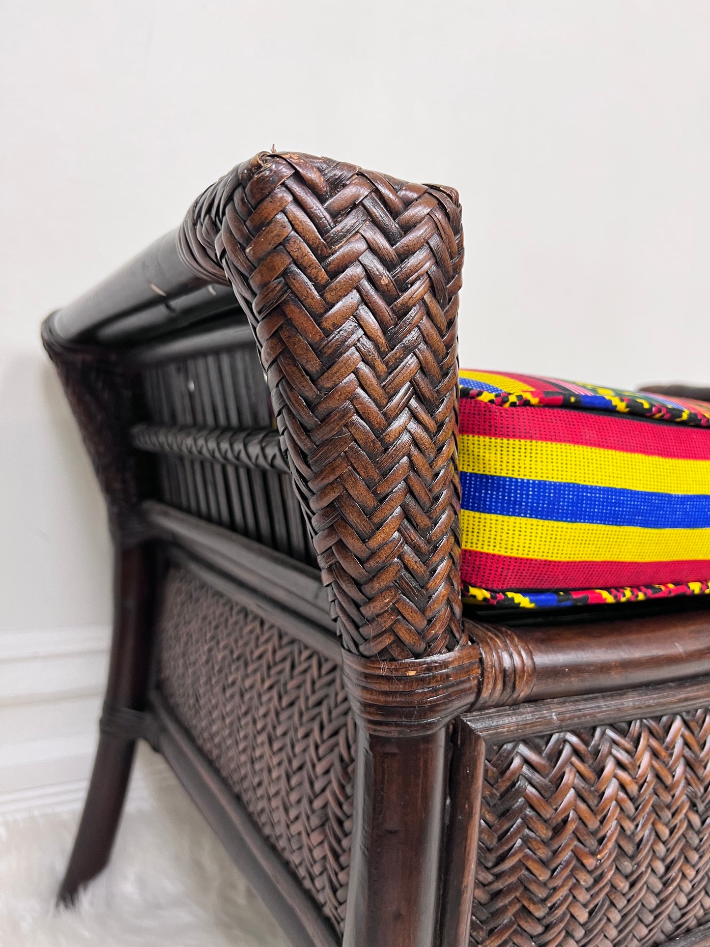 The Fiesta Wicker Bench