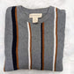 Mens cotton sweater stripes 60s style retro 