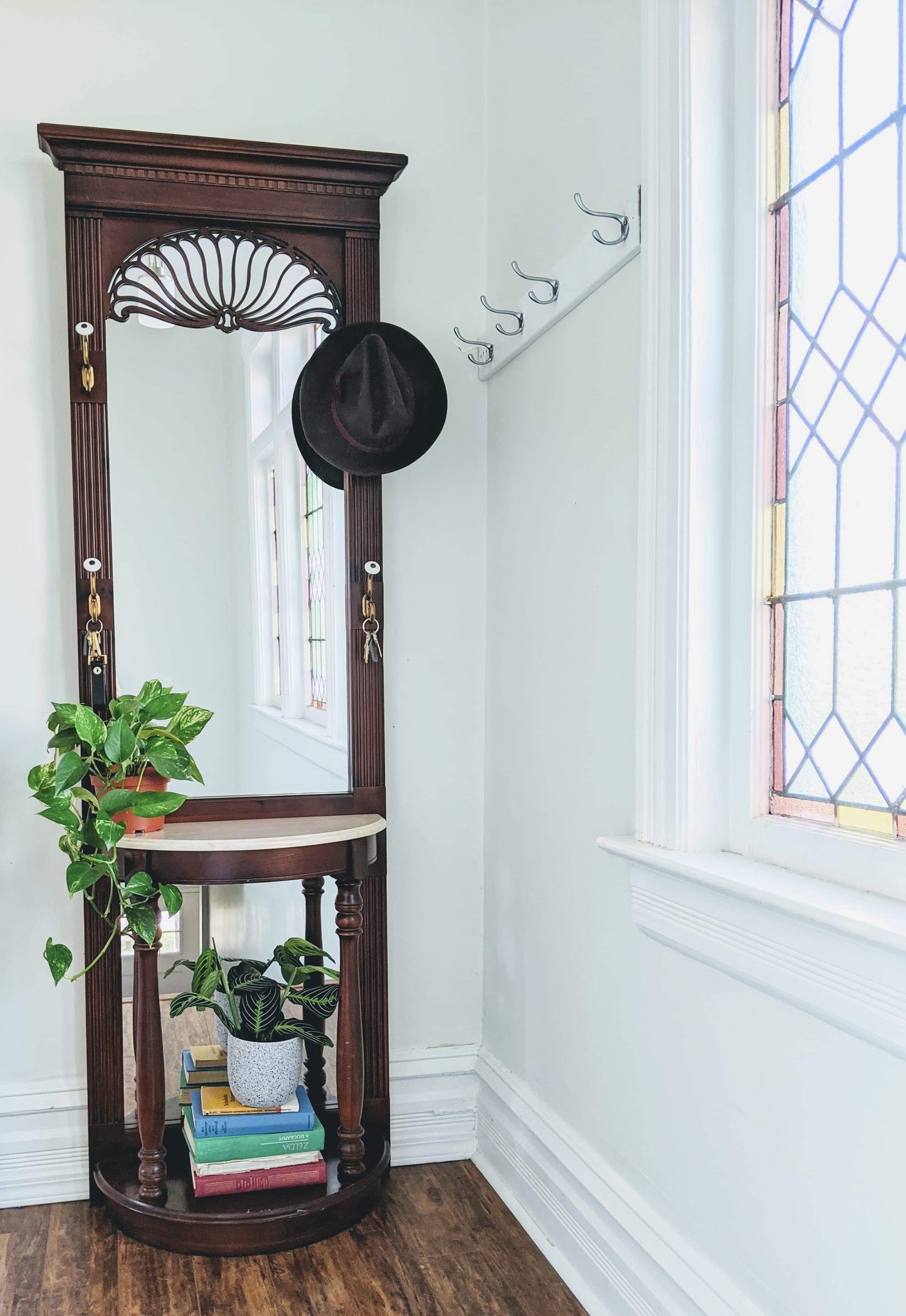 The Sunny Side Hallway Table W/ Mirror