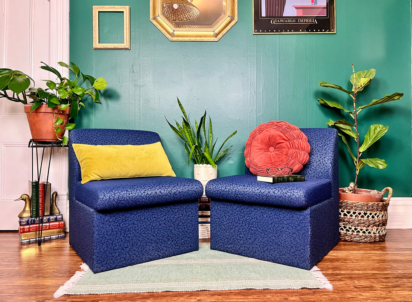 The Geo Blue Chairs