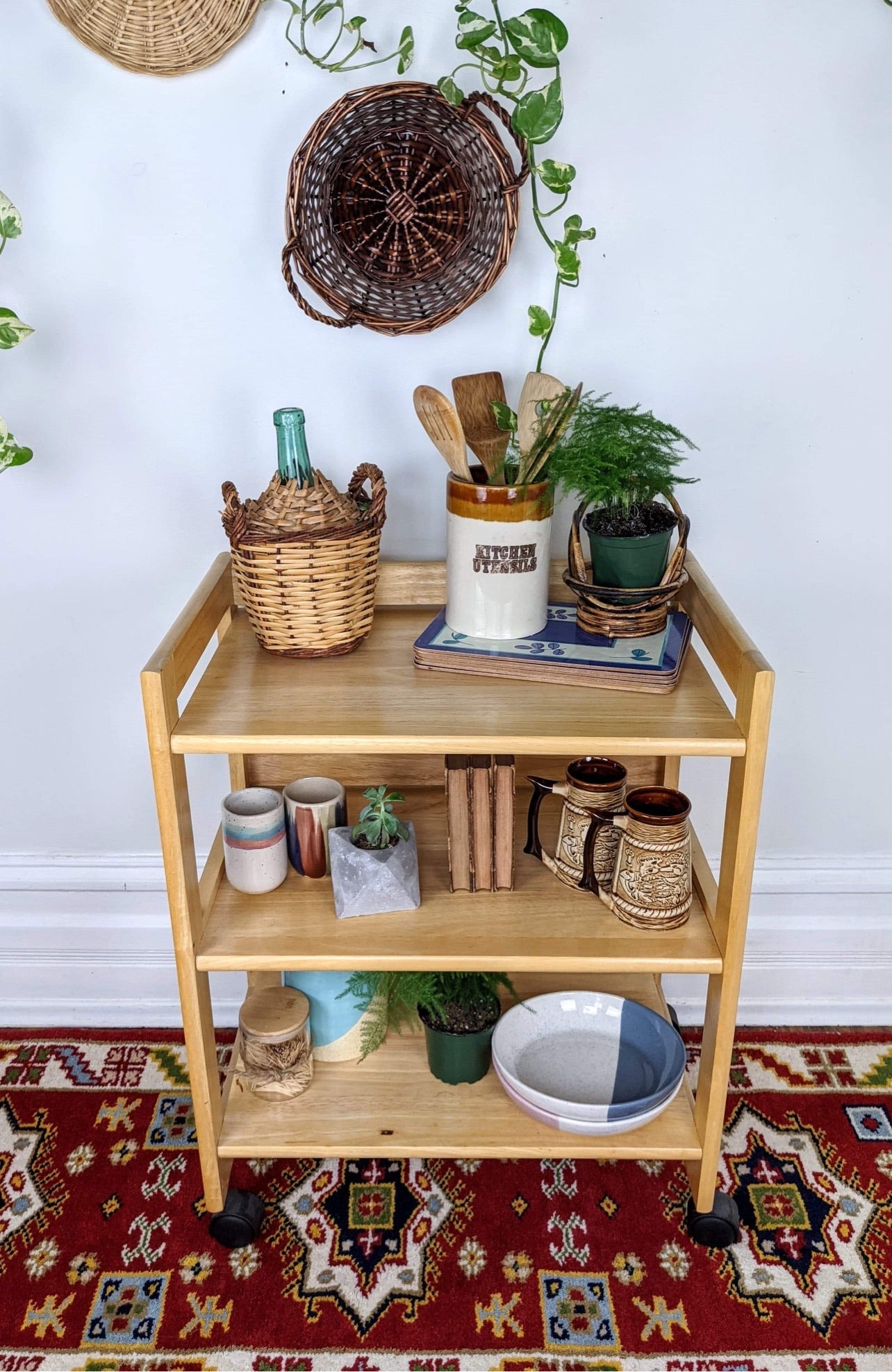 The Chamois Pine Shelf Cart