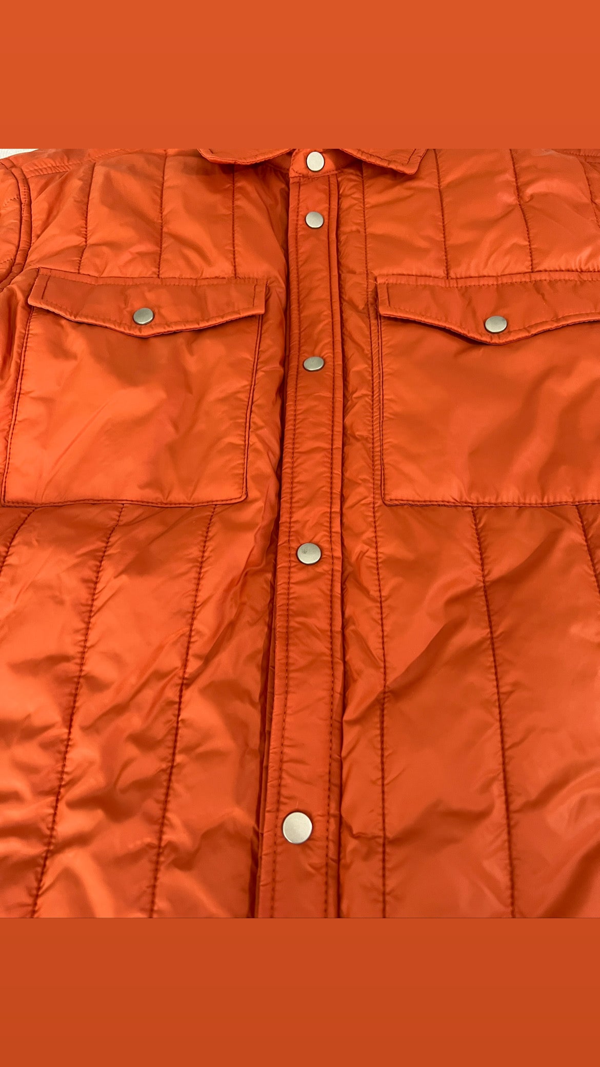 Orange Quilted Jacket