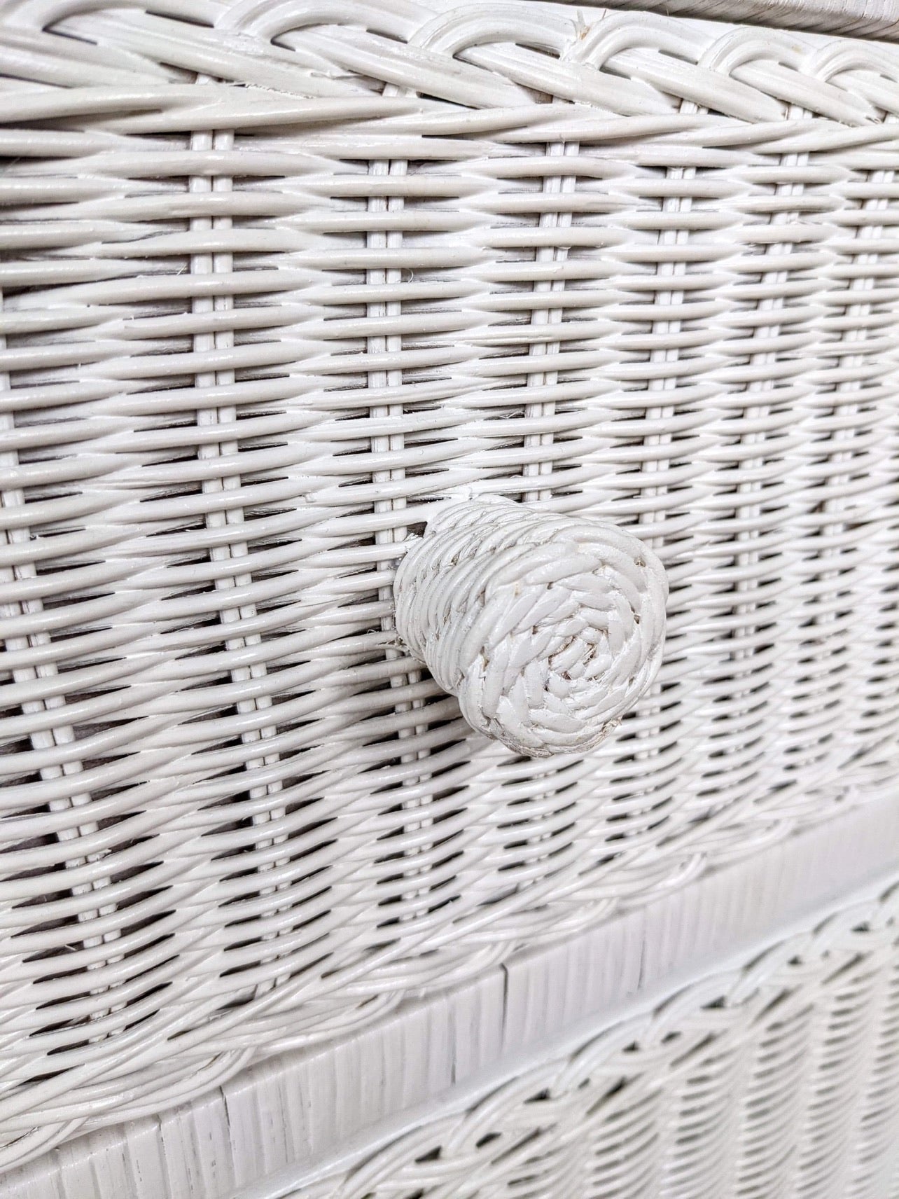 The White Wicker Shelving Unit