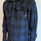 Mens Vans Plaid Blue & Black Work Shirt