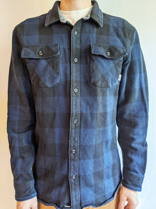Mens Vans Plaid Blue & Black Work Shirt