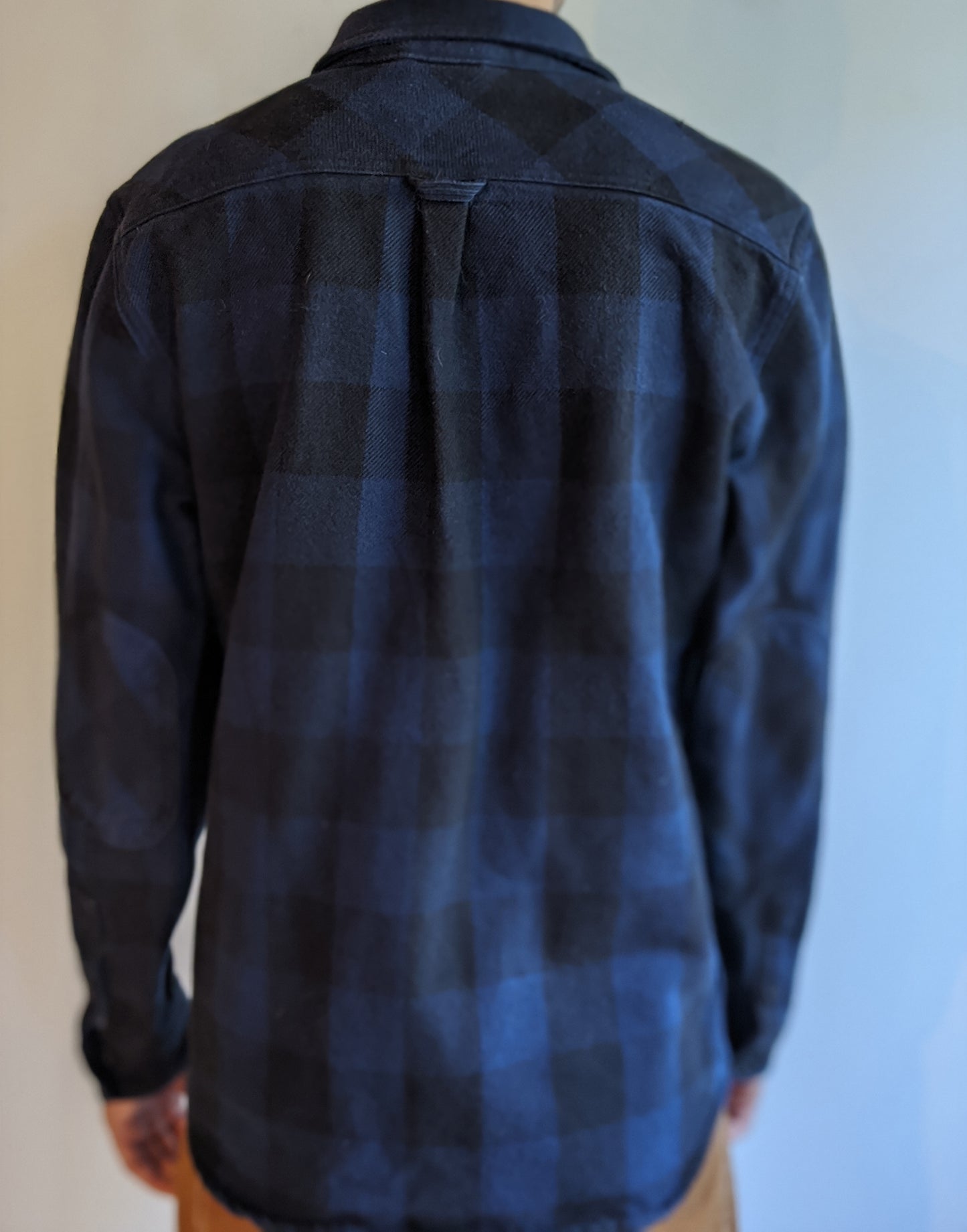 Mens Vans Plaid Blue & Black Work Shirt
