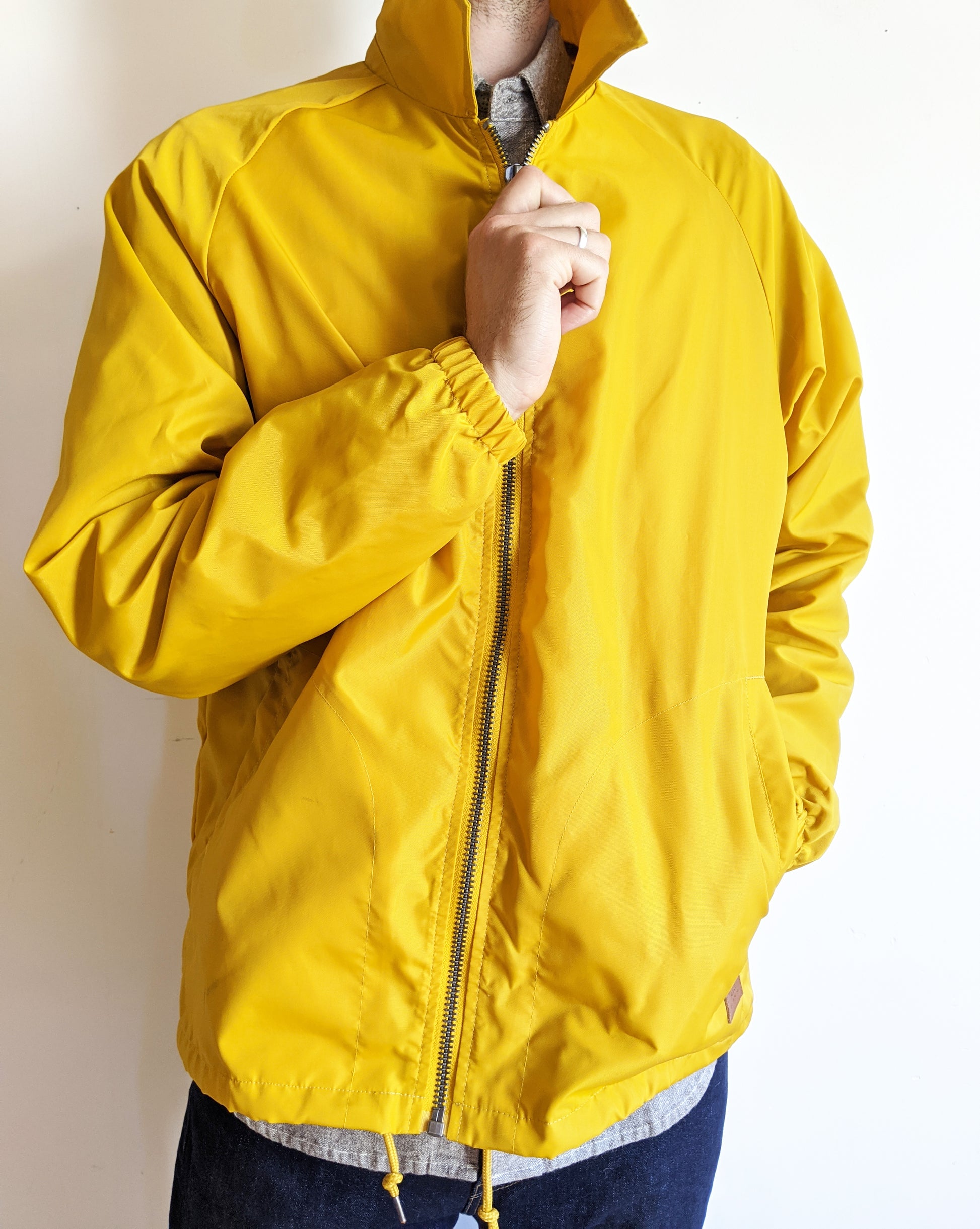 Coach Jacket Yellow Raincoat Men Brixton