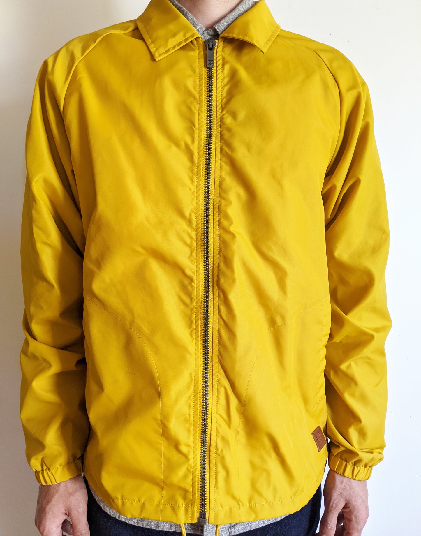 Coach Jacket Yellow Raincoat Men Brixton