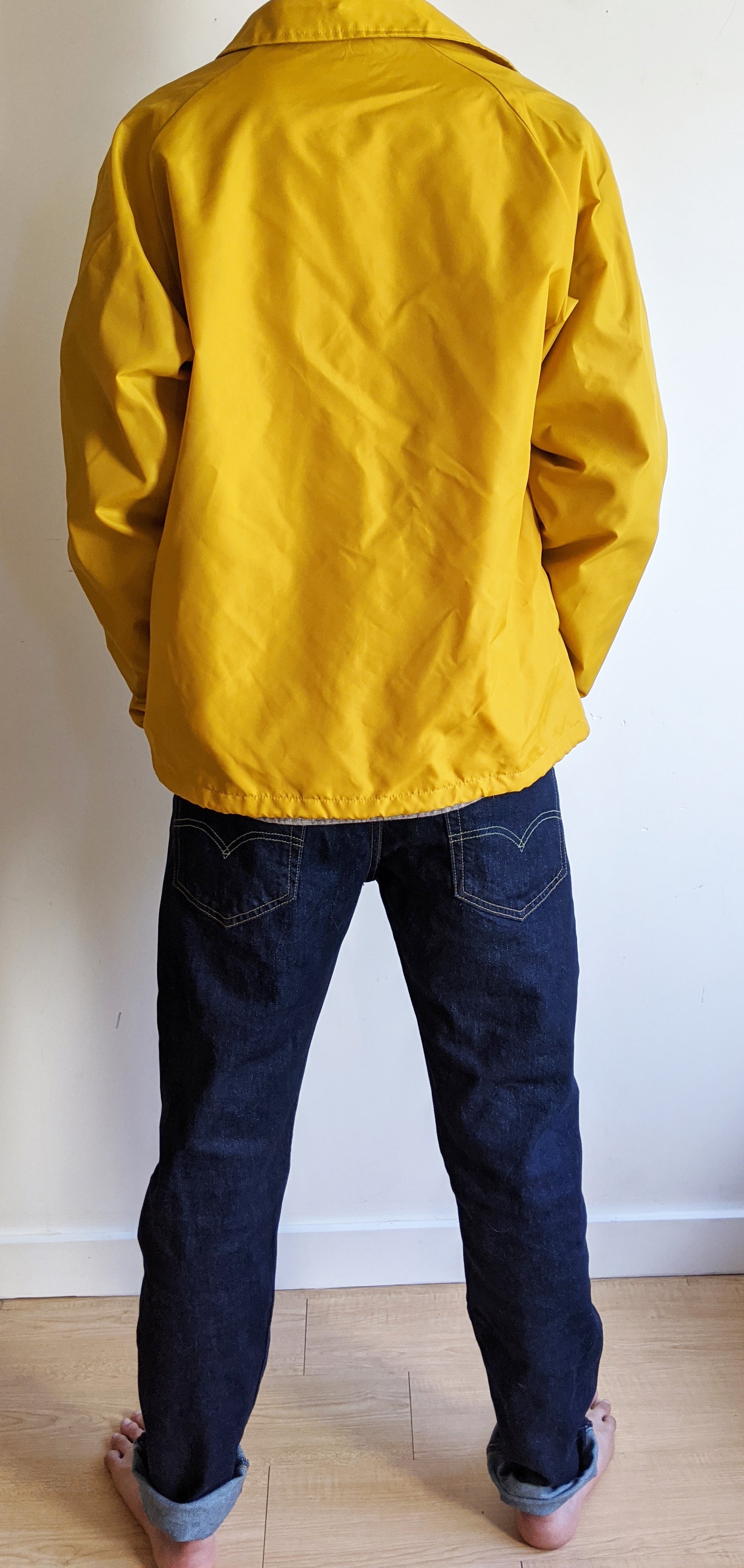 Coach Jacket Yellow Raincoat Men Brixton